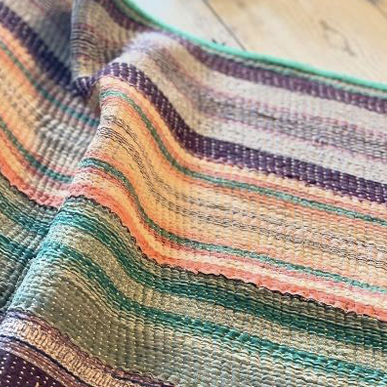 カンタ刺繍ストライプランチョンマット